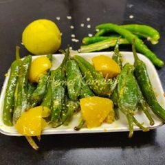 A picture of Chilli Lemon Pickle (Raita Mirchi).