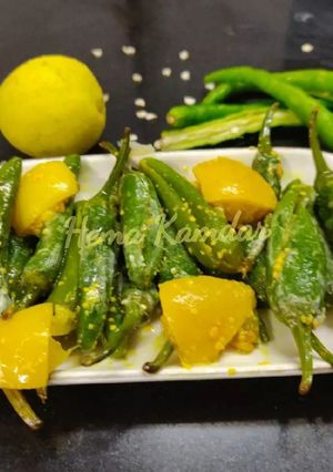 A picture of Chilli Lemon Pickle (Raita Mirchi).