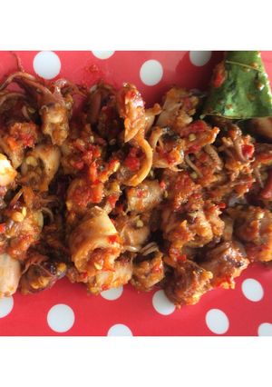 Foto resep Cumi asin balado