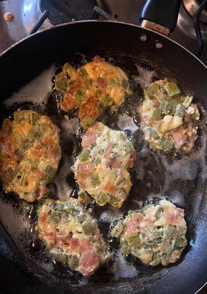 Una foto de Tortitas de nopales