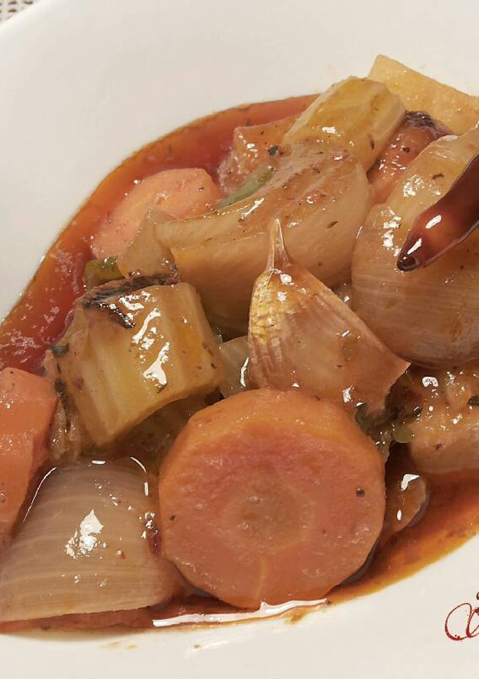 Una foto de Tubérculos en escabeche ligero