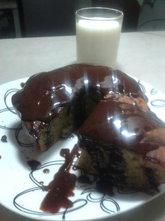 Una foto de Ponquesitos de cambur con chocolate