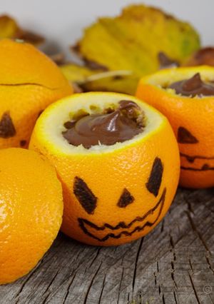Une photo de Danette au chocolat d’Halloween