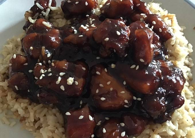 Steps to Make Favorite Spicy Bourbon Chicken