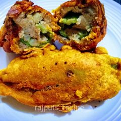 Rajasthani Mirchi Vada A picture of Rajasthani Mirchi Vada.