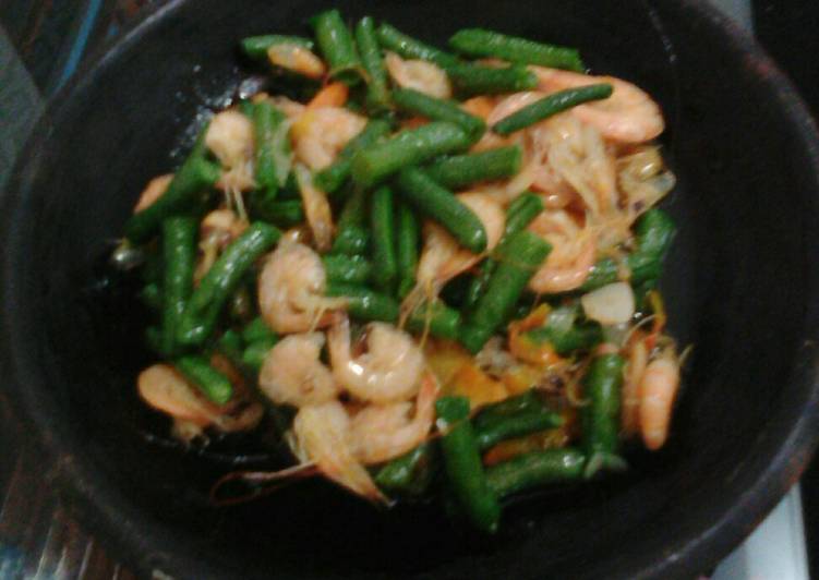 Oseng-oseng Kacang Panjang dan Udang