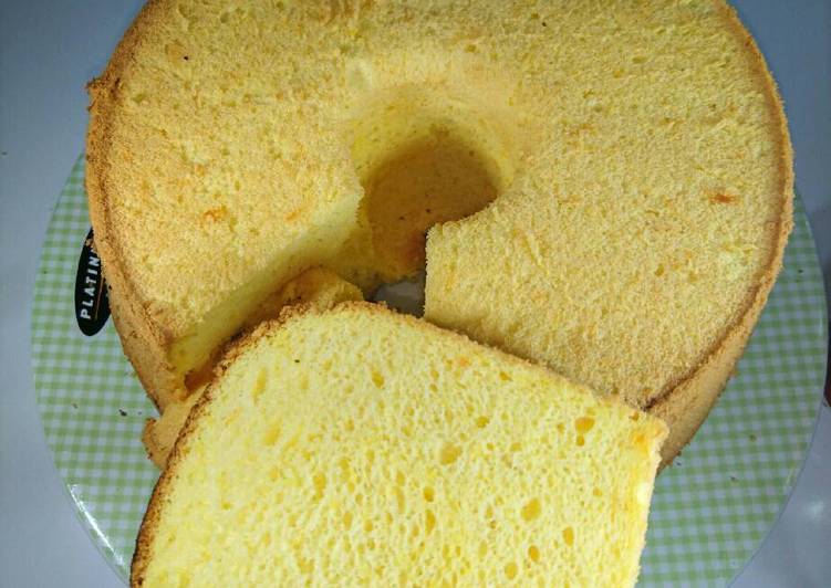 Langkah Menyiapkan Pumpkin chiffon cake, Lezat