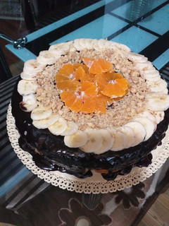 عکسی از دستور کیک موز و گردو