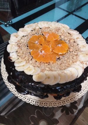 عکسی از دستور کیک موز و گردو