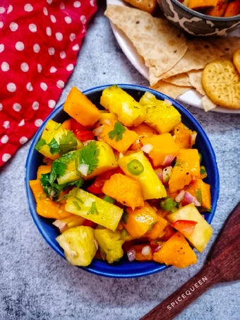 Simple Way Make Recipe Mango Pineapple Salsa that is  Makes Drooling, Can Spoil the Tongue}