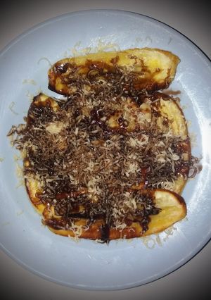 Foto resep Pisang bakar tflon COKJU (cokelat keju)