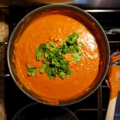 A picture of Pumpkin coconut curry.