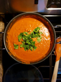 A picture of Pumpkin coconut curry.