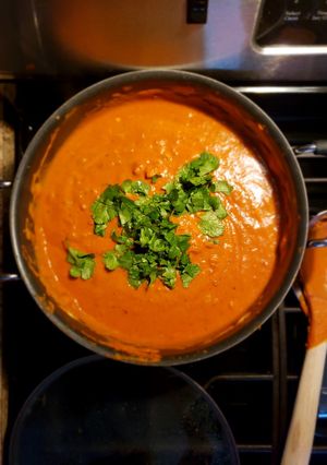 A picture of Pumpkin coconut curry.