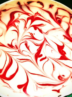 A picture of Red Velvet Swirled New York Cheese Cake.