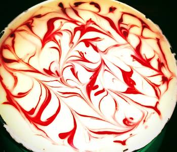 Easy Serving Recipe Red Velvet Swirled New York Cheese Cake Restaurant Style