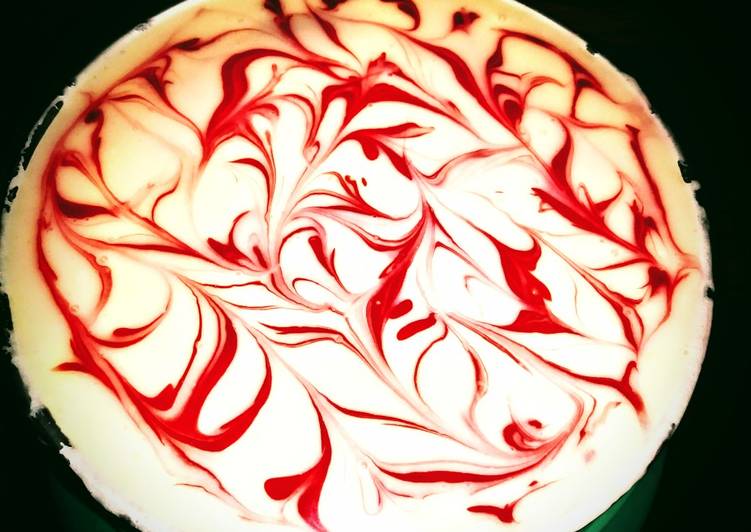 Steps to Make Perfect Red Velvet Swirled New York Cheese Cake