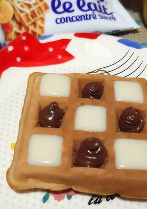Une photo de Gaufres légères et croustillantes ☕
