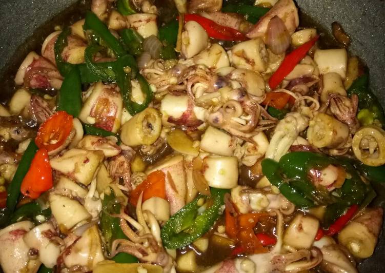 Cumi Asin Saus Kecap