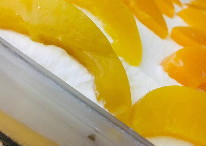 POSTRE DE VAINILLA CON 🍑DURAZNOS🍑 CREMA CHANTILLY Y VAINILLAS 🤩😋😋🤩🍑