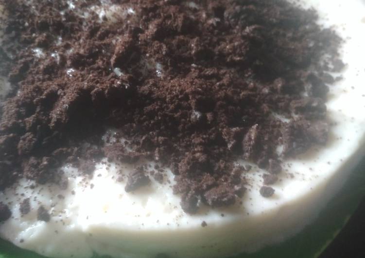 Pudding susu tabur oreo