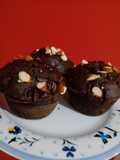 Muffins de chocolate y almendras saludables 160 cal x unidad