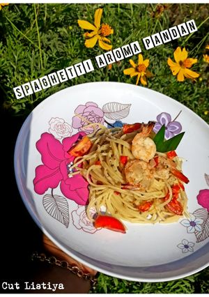 Foto resep Spaghetti Aroma Pandan