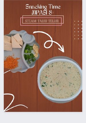 Foto resep Tahu telur kukus Snack MPASI 8+