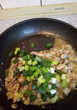 蔥爆蛤蜊肉 的食譜成品照片