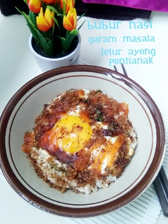 Langkah Mudah untuk Menyiapkan Resep Bubur Nasi Garam Masala Telur Ayong Pontianak yang Enak Banget Anti Ribet, Sempurna