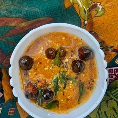 A picture of Onion tomato chutney - serve with Dosa.