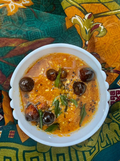 A picture of Onion tomato chutney - serve with Dosa.