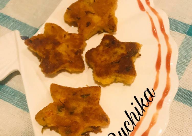 Recipe of Favorite Paneer and vegetables cutlets