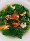 Rau dền nấu canh tôm