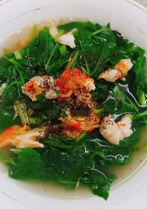 Hình của món Rau dền nấu canh tôm.