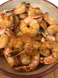 A picture of Broiled Garlic Jumbo Shrimp 🍤 with Sweet Heat Cocktail Sauce.