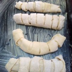 A picture of Nutella Caterpillar bread.
