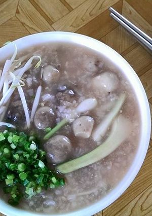 Hình của món Cháo nấm.