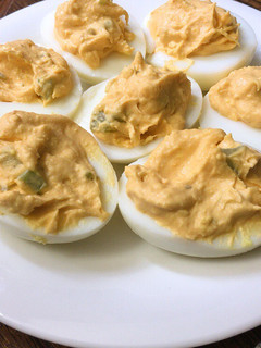 A picture of Buffalo deviled eggs.