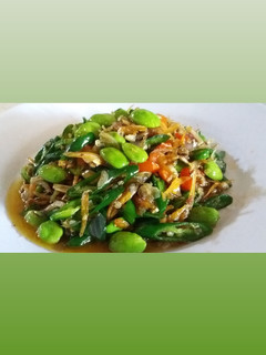 Foto resep Tumis teri cabe ijo campur pete