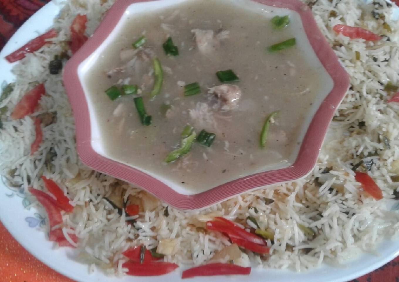 Fried rice with chicken chilli