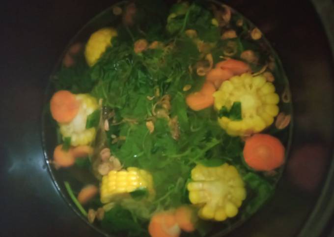 Bagaimana Menyiapkan Sayur bening bayam simple cocok buat sahur🤗 Anti Gagal