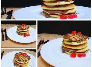 صورة لوصفة بان كيك بالنوتيلا 😋🥞