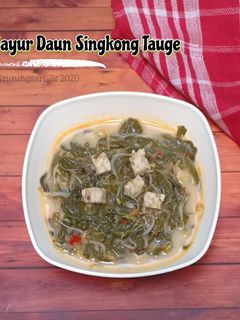 Foto resep Sayur Daun Singkong Tauge