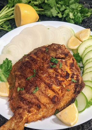 A picture of Whole Pomfret Fish Fry.