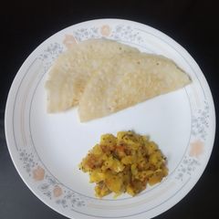 Dosa with aloo masala A picture of Dosa with aloo masala.