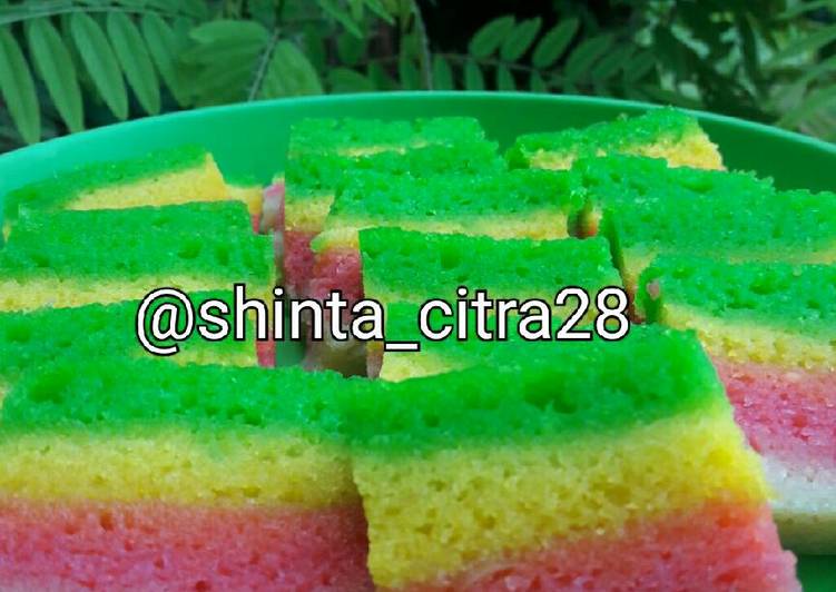 Resep Rainbow Cake Ketela, Lezat