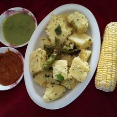 A picture of Corn dhokla.