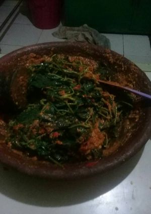 Foto resep Rujak kangkung asam manis