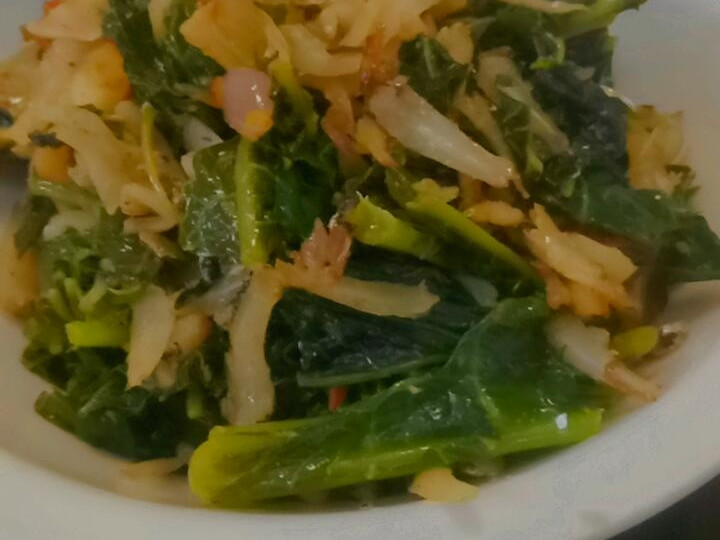 Resep Tumis daun pepaya feat teri Anti Gagal